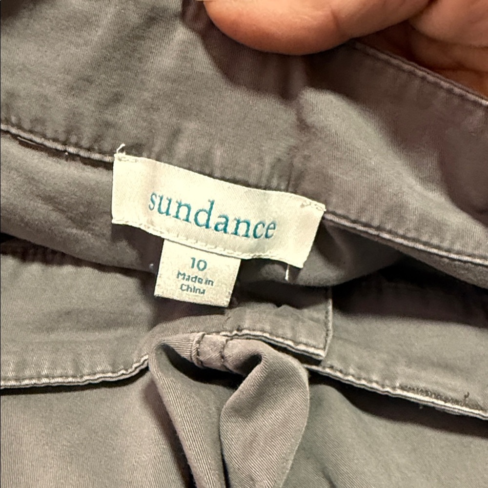 Sundance Gray Embroidered Cargo Pant Size 10 - Picture 9 of 10